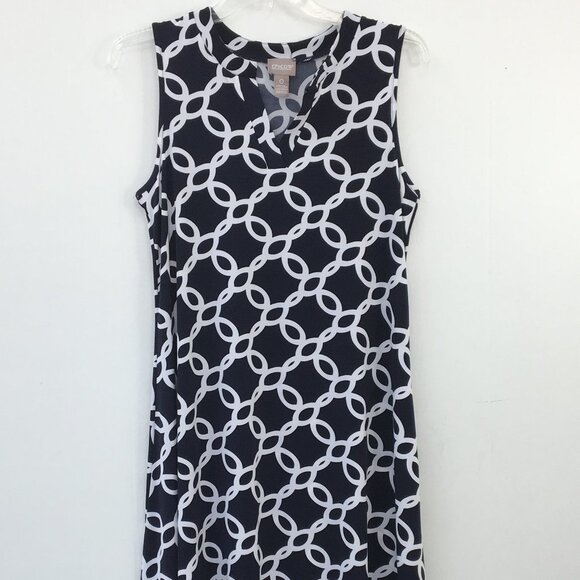 Chicos Women's Black and White Patterned Shift Dress Bundle of 3 Size 0 - Picture 6 of 12